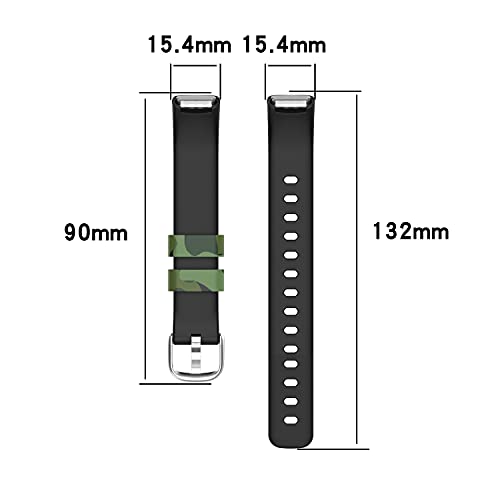 Hoopyeecase Compatible With Fitbit Luxe Bands, Soft Silicone Wristband Pattern Printed Strap Replacement Accessories For Fitbit Luxe Smartwatch Band Women Men #TOP5