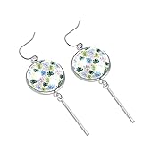 Longueur totale de la boucle d'oreille - 55 mm; Crochet--8mm; Cristal--20mm; Pendentifs--25mm. Le poids de la paire de boucles d'oreilles n'est que de 0,11 lb. Pas de fardeau pour vos oreilles.