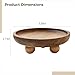 Generic Shallow Design for Candles, Aromatherapy, Home and Bathroom Decor, with Ball Legs, 3 Pcs Display Tray Set, Natural Wood Tray, Wooden Round Trays for Decor