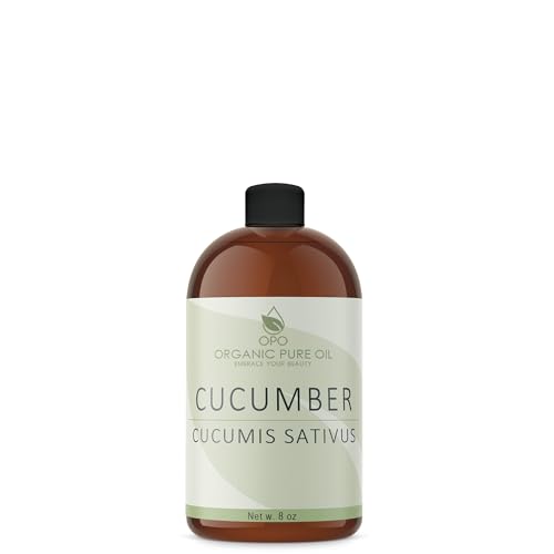 OPO Cucumber Seed Oil - 8 oz - Pure, Unrefined, Cold Pressed, Non-GMO, Hexane-Free, Vegan Carrier Oil for Skin, Hair, Nails, Body, Face & More - Hydrating, Nourishing, Skin Rejuvenating