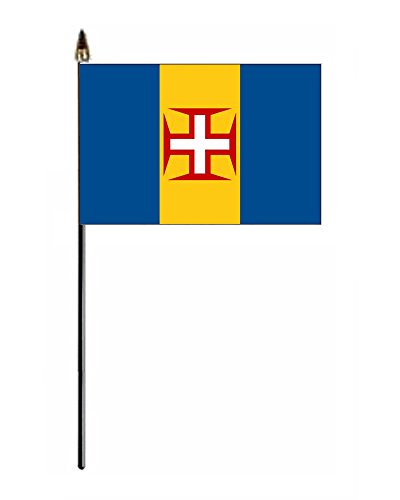 GIZZY® Madeira 6" x 4" hand waving flag