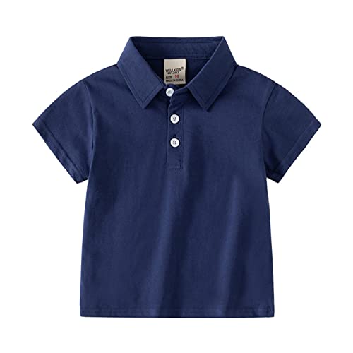 Cute Clothes for Girls Baby and Toddler Boys Classic Short Sleeve Polo Shirt Summer Solid Color Dress2