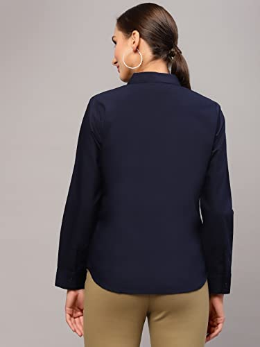 Image of Style Quotient Women Solid Polycotton Regular Formal Shirt