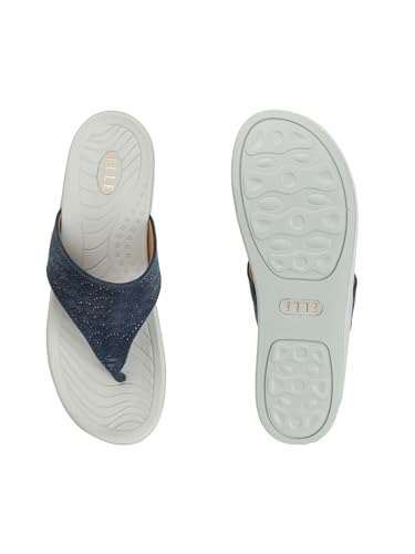 Image of ELLE Women's Embellished Platform Thong Sandals