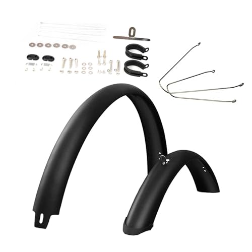 CAQYPVH Road Bike Fenders, Mountain Bike Mud Guards, Wheel Protection Cycling Accessories, Bicycles Tire Protector Mudflaps Mudguards, 26 Inch Silver Brace