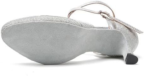 Minishion Women's Glitter Heels - Elegant Dance Shoes