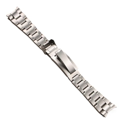 Bracelet de montre 20mm 21mm acier inoxydable argenté fermoir coulissant