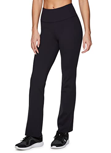 Rbx Active Women's Ultra Hold Flare Bootcut Yoga Pants Interlock Black M #TOP2