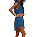 Womens Sleeveless Swimsuit Coverup Cotton V Neck Bathing Suit Cover Ups Fashion Swimwear Bikini Beach Cover-Up Dress(Blue,Medium)