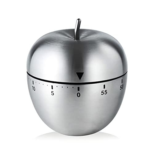 Kitchen Timer Cute Manual Stainless Steel Mechanical Rotating Alarm 60 Minutes Count Down Timer For Cooking Kitchen Baking Sports