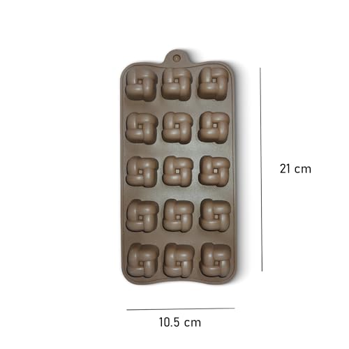 Image of HS Knot Silicone Mould, Non-Stick Food Grade Silicone Mould for Chocolate, Candy, Jelly & Ice Cube (Brown)