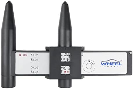 WHEEL CONNECT PCD Gauge，Wheel/Rim Bolt Pattern Measuring Tool, PCD Ruler, Sliding Caliper for 4 5 6 8 Holes