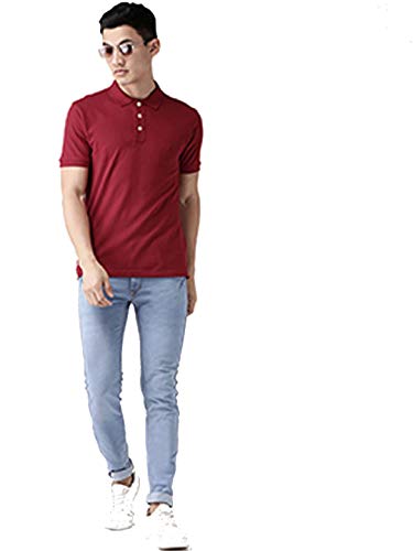 Image of CHKOKKO Men's Cotton Regular Fit Half Sleeves Polo T-Shirt
