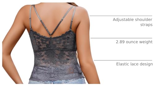 Image of Avidlove Lace Bralette for Women V Neck Camisole Lingerie Spaghetti Strap Tube Slim Tank Top