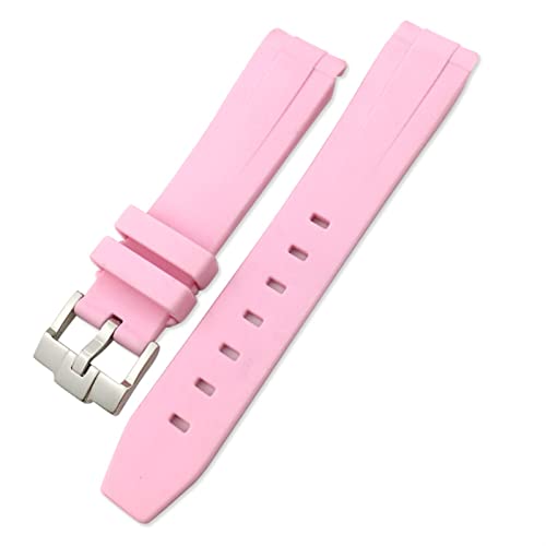 IOTUP Correa de silicona para Rolex Submariner Hulk GMT Milgauss Yacht Master Deepsea de 19 mm, 20 mm, 21 mm, 22 mm, 22mm Rose buckle, Ágata