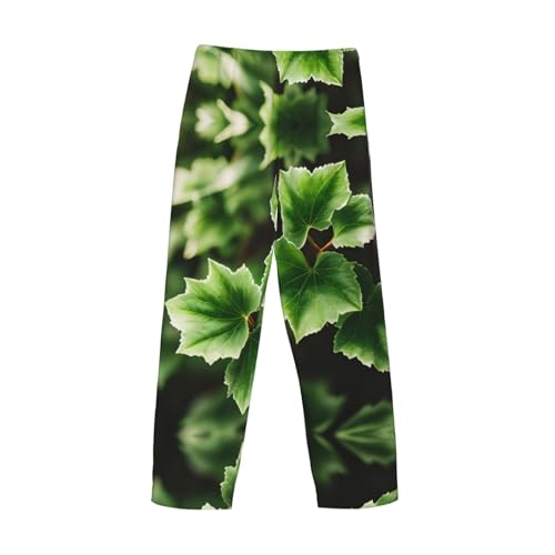 Pantalon de pyjama noir XXL imprimé arbre Ivy Blossoms