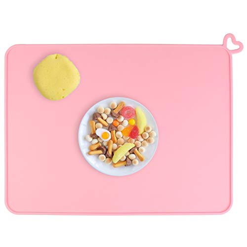 Cabilock Jogo americano de silicone para crianças e crianças pequenas, tapete antiderrapante para me