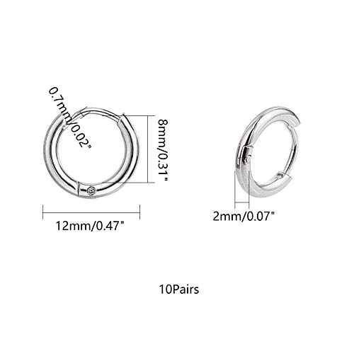 UNICRAFTALE 10 Paio Orecchini a Cerchio Lucidati a...