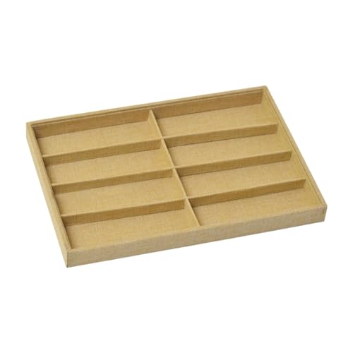 jojomis Eyewear Storage Box Sunglasses Organizer Watch Holder Eyeglasses Display Case for Apartment Linen Tray