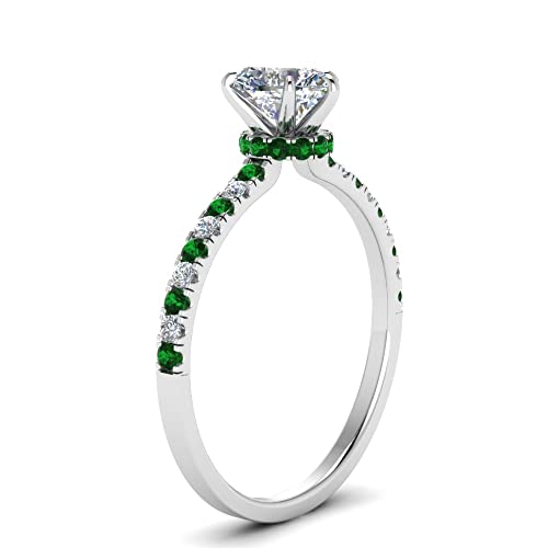 Image of Choose Your Gemstone Hidden Halo Petite Diamond CZ Ring Sterling Silver Heart Shape Halo Engagement Rings Everyday Jewelry Wedding Jewelry Handmade Gifts for Wife US Size 4 to 12