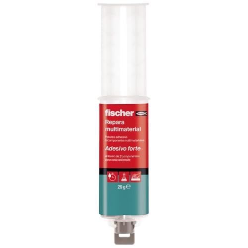 Miniatura 2 de Fischer, Sclm, Pegamento Bicomponente Repara Multimaterial, Universal Para Casos Difíciles Pegamento Epoxi Transparente De Fácil Aplicación En Multimateriales Para Interiores Y Exteriores, 25 Ml