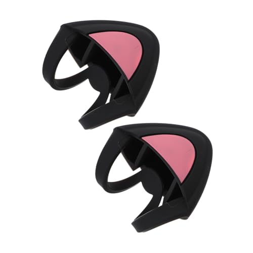 OSOLADY Cat Ear Design Headphone Decoration Accessories for Headsets, Cartoon Style Adornments for Gamers and Fans, Black Color Pair Compatible Most Headphones