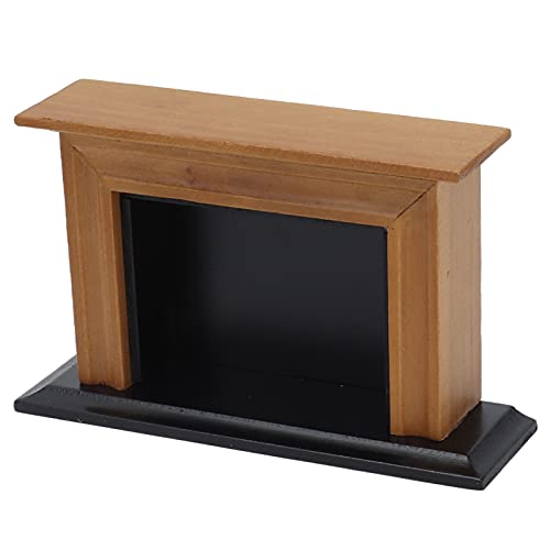 Luocute Chimenea en Miniatura para Casa de Muñecas a Escala 1:12, Decoración de Minicasa de Madera de Estilo Victoriano con Material de Abedul para Accesorios de Decoración de Casa de