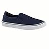 Mens Slip ON Canvas Flat Casual Boat Deck Plimsoll Espadrilles Casual Pumps Trainers Gym Shoes (Navy White, UK Footwear Size System, Adult, Men, Numeric, Medium, 8) #1