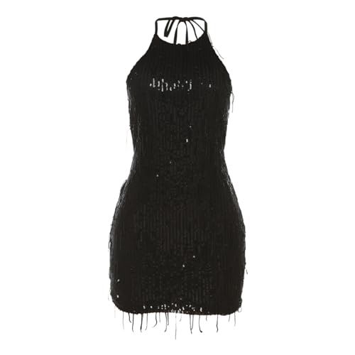 Robe à paillettes dos ouvert pour briller en soirée - 5