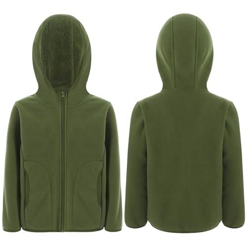 Fleece Hooded Sweatshirts for Boys Girls Hoodie Full Zip Jacket Warm Coat Winter Outwear