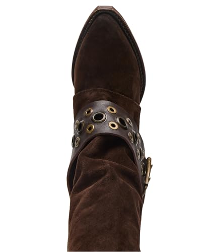 Steve Madden Women's Ashwood Fashion Boot, Brown Suede, 8