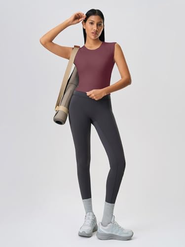 Image of ABOCIW Women Twist Back Workout Top with Built in Bra Cap Sleeve Pilates Yoga Crop Top Athletic Gym Shirt