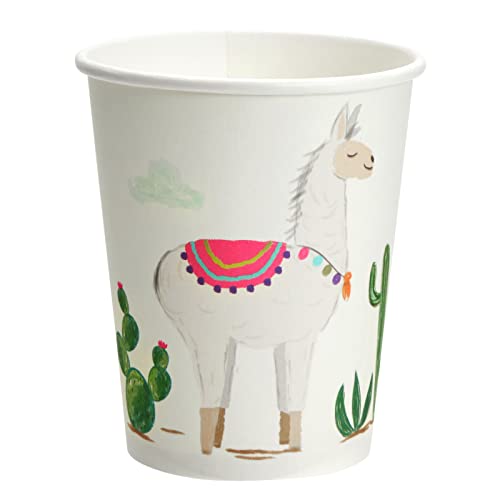 BLUE PANDA Llama & Cactus Paper Party Supply Set - Easy Cleanup Dishware - Vibrant Cactus Llama Decorations - Fiesta Baby Shower Plates & Alpaca Birthday Party Place Settings - 144pc, Serves 24 - Thumbnail 6