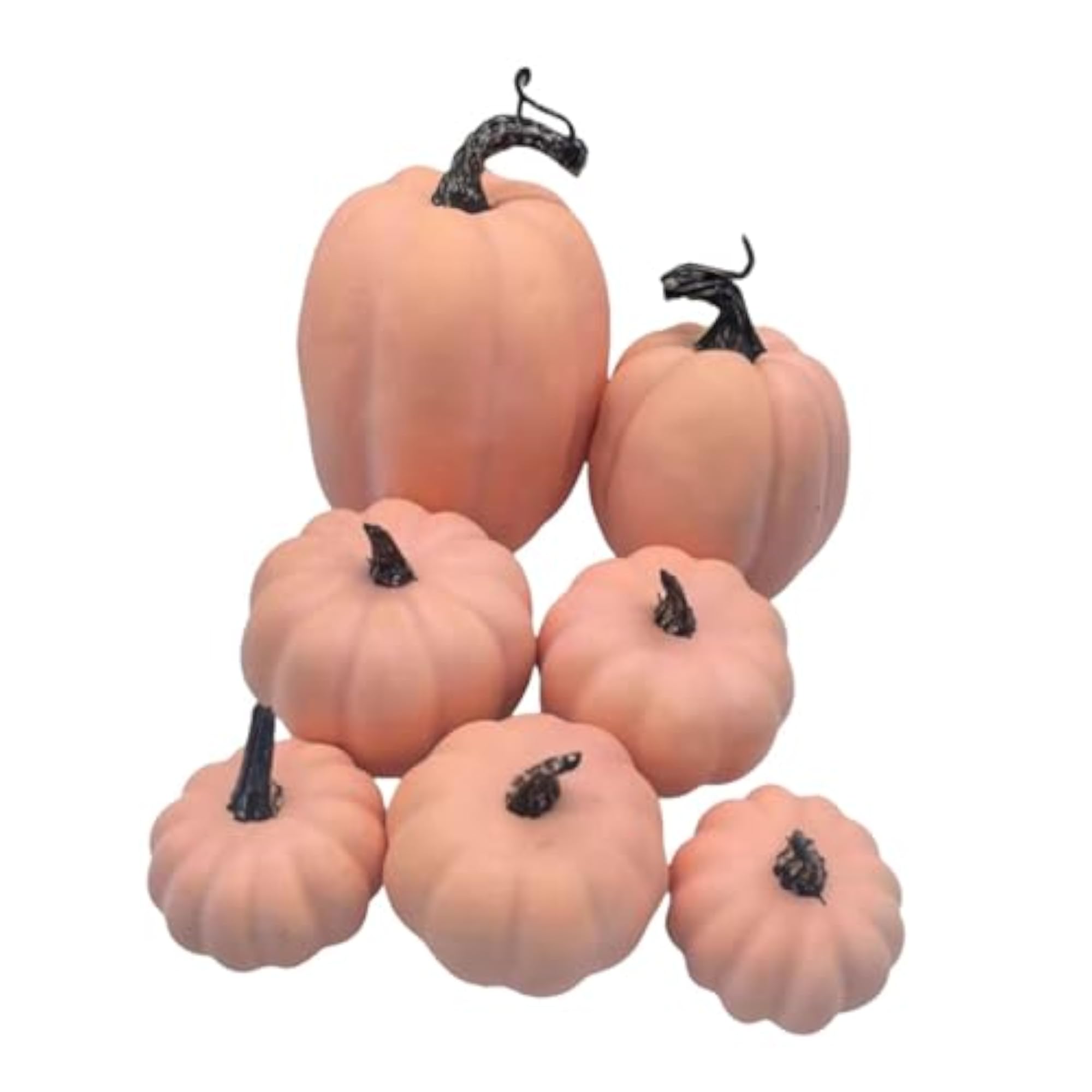 7 Pieces Artificial Pumpkins Set Foam Decor for Centerpieces