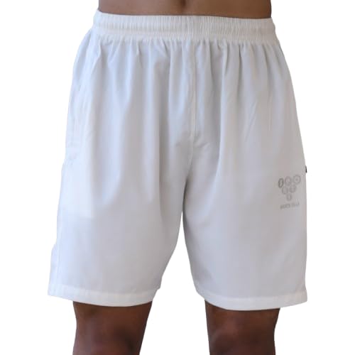 Mesh Shorts for Men (White) | Gym Shorts with Cotton Mesh | Short Pant for Men | Men's Running Shorts | Zippered Pockets Pant | Athletic Workout Pants for Jogging, Training-image-30