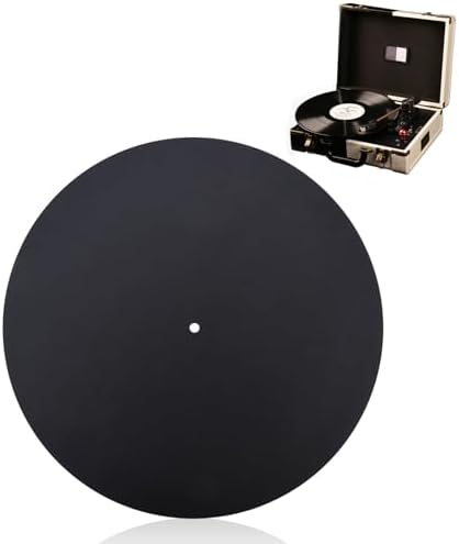 Jeanoko 1PCS Turntable Mat 12" with 1.5MM Thickness,for Reduce Vi...