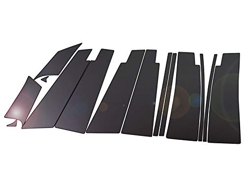 BRIGHTZ アイシス 10系 超鏡面ブラックメッキピラーパネルカバー 14PC バイザー有り用 【 PIL-BLA-058 】 4948