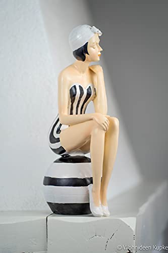 50er Jahre XXL Badefigur Marianne in schwarz-weißem Outfit (Größe 38 cm) Cover
