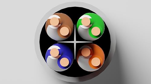 Link LK305U6AC - Cavo Solido Non Schermato Utp Per Reti Catyegoria 6A Lszh AWG23 In Rame Matassa MT305 Classe Cpr Cca - 7