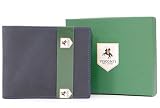 Visconti - Mały Skórzany Portfel Męski Bifold - 6 Kieszeń na Karty Kredytowe - z Ochroną RFID - W Pudełku Upominkowym - 707 Shield - Olejowy Niebieski