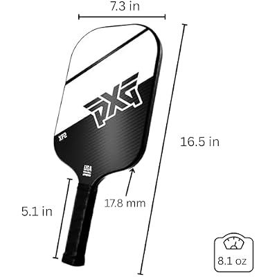 PXG Pickleball Paddle Carbon Fiber Honeycomb Core Edgless Design Elongated Face XP2