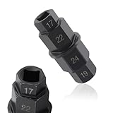 wedfish Motorcycle Axle Tool,4 in 1 Motorcycle Axle Removal Tool with 17mm 19mm 22mm 24mm Sizes Compatible with BMW Yamaha Buell,Sturdy Motorcycle Accessories Fit for Front Axle Wheels