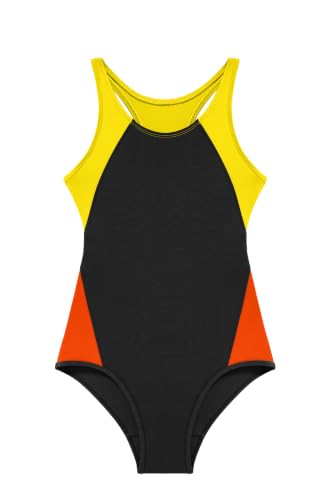 Image of Beautikini Period Swimwear One Piece Sporty Racerback Color Block Swimsuit