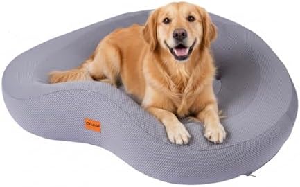 Orthopedic Memory Foam Dog Bed, Large Waterproof Pet Sofa with Si...