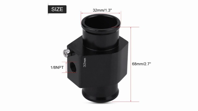 Adaptateur De Capteur De Température Pour Voiture – Raccord Durite Eau En Alliage Aluminium – Diamètres 28 à 40 Mm – Installation Facile