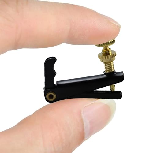 AUXBC 4Pcs Violin Fine Tuners for 4/4-3/4 Violins, Black Metal String Adjusters, Easy Tune String Spinner - Thumbnail 6