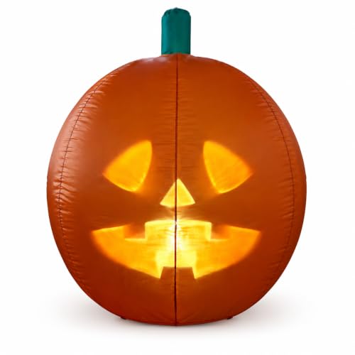 ANIMAT3D Inflatable Jabberin' Jack 5 Foot Tall Talking Animated Pumpkin with 56 Inch HD Screen and Built in Projector + Speaker Includes 80 Minutes of Content