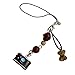 Mllepjdh Lovely Camera Bear Beaded Phone Strap Keychain Alloy Charm Decoration for Fashion Accessories and Daily