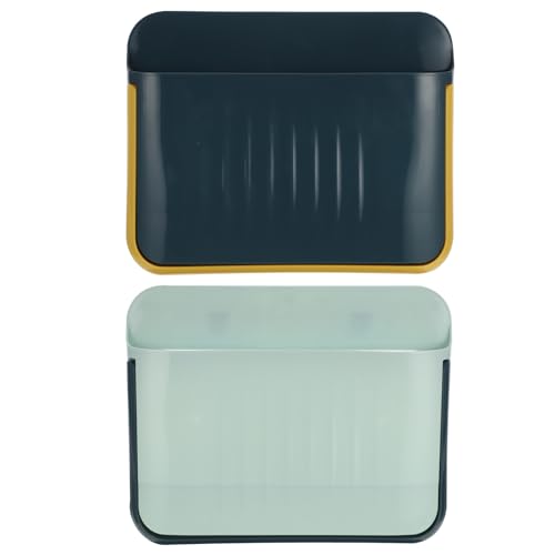 Garneck 2 Piezas Montaje en La Pared Zapatero Adhesivo Organizador de Zapatos sin Perforar Soporte de Zapatos sobre La Puerta Zapatero Estante Zapatilla para Entrada de Baño Azul Oscuro