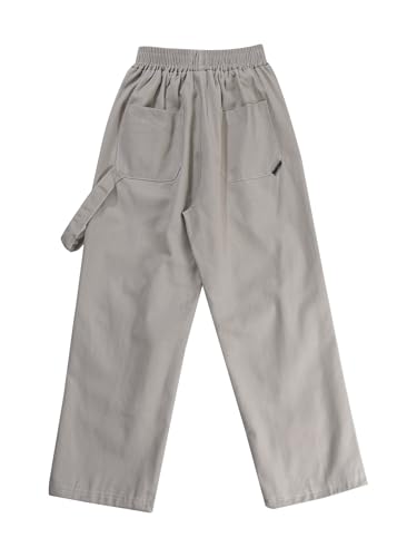 JEATHA Boy's Hip Hop Dance Pants Casual Cargo Joggers Adjustable Drawstrings Sweatpants for Kids Hiking4